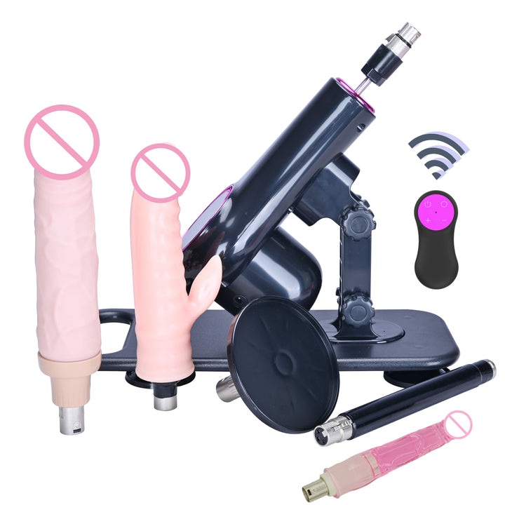 ROUGH BEAST A1 Wireless Sex Machine – Adjustable Thrusting Masturbation Pump with Remote Control & Multiple Attachments