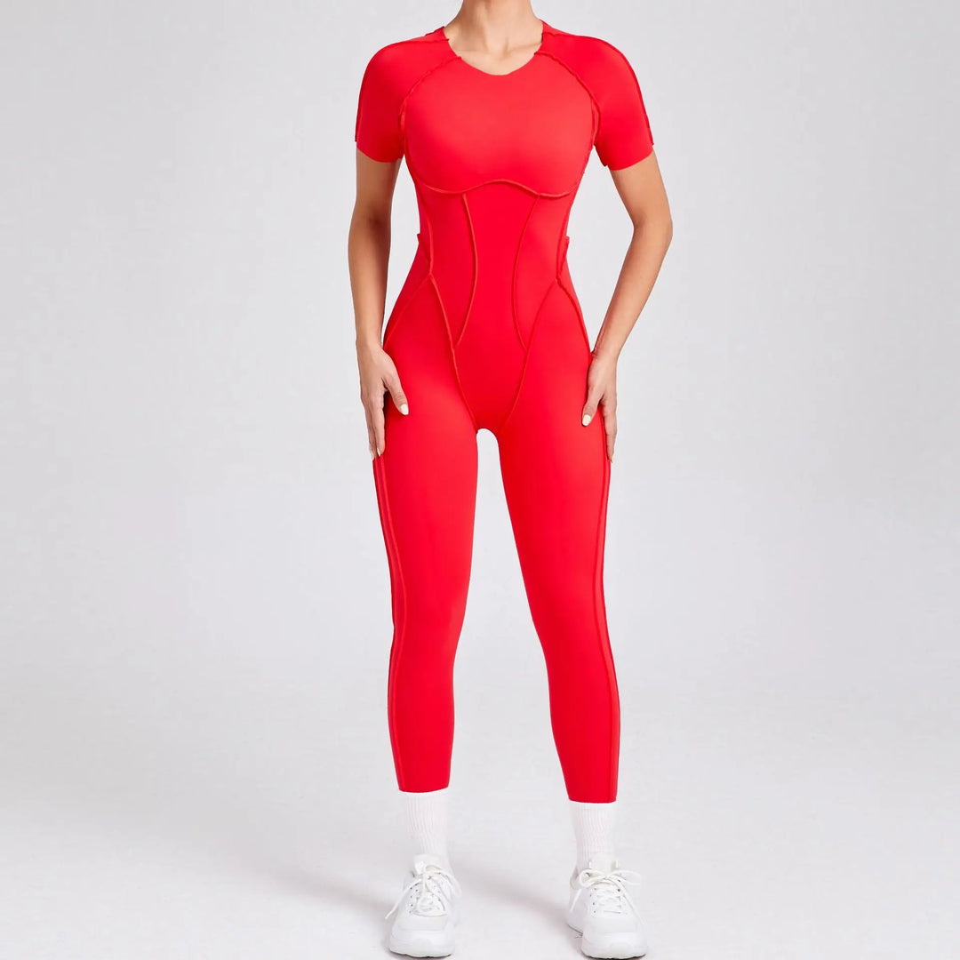 New Autumn/Winter Long-Sleeved One-Piece Yoga Jumpsuit for Women – Backless, Slim Fit Sports Outfit