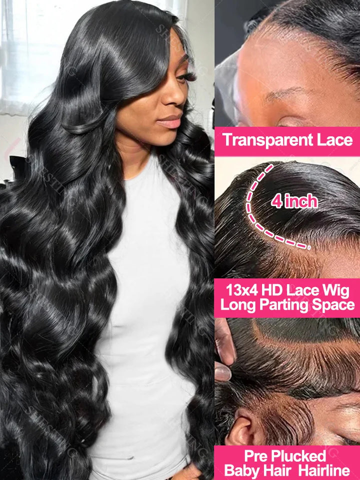 Water Wave Lace Front Wig – HD Transparent Lace, 200% Density, Glueless Fit