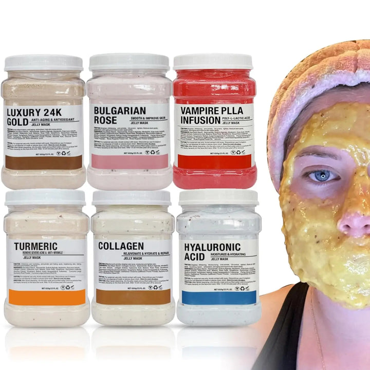 24K Gold & Rose Jelly Peel-Off Mask (650 g Combo)