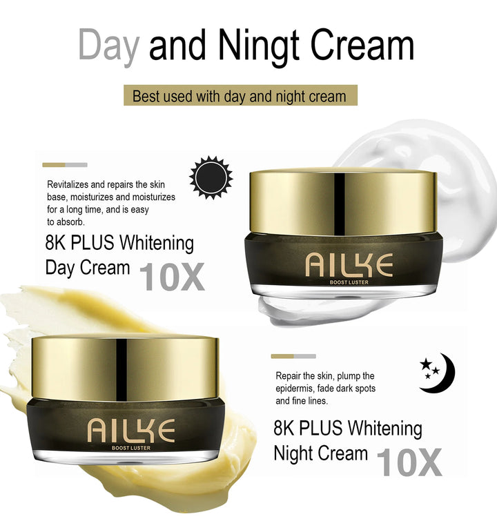 EmpowerEase 8K+ Whitening Face Cream – Brighten, Repair & Fade Dark Spots Day & Night