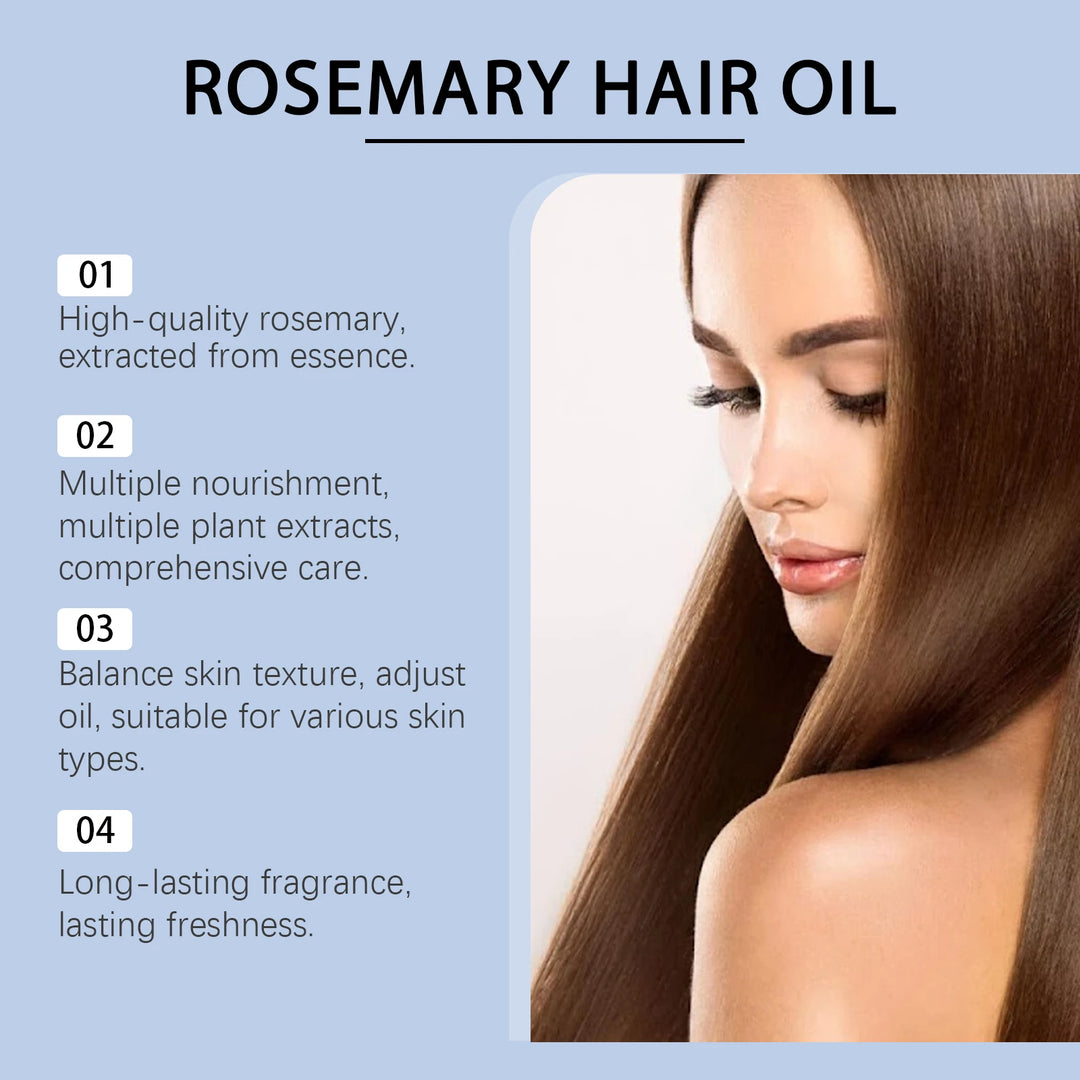 Rosemary Biotin Hair Revival Oil – Strengthening & Volumizing Treatment with Jojoba & Castor Oils