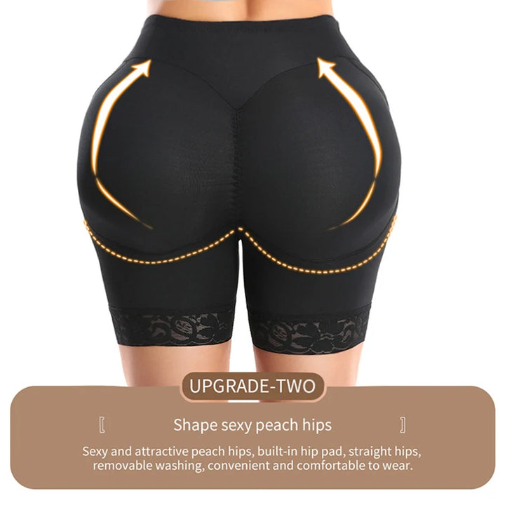 Women’s Butt Lifter Padded Lace Shapewear – Seamless Booty Enhancer Shorts