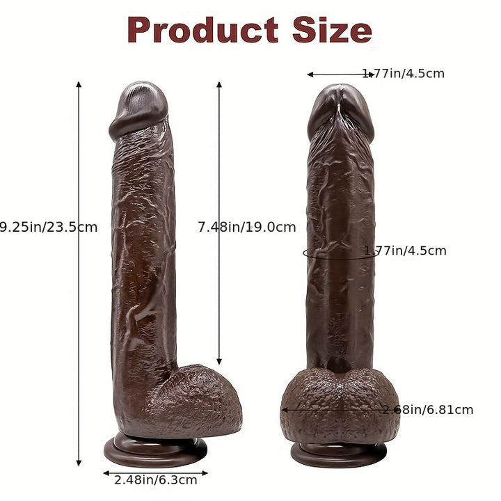 9.25" Lifelike Brown Dildo – Realistic Pleasure, No Batteries Required