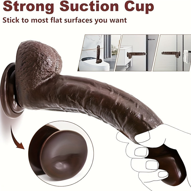 9.25" Lifelike Brown Dildo – Realistic Pleasure, No Batteries Required