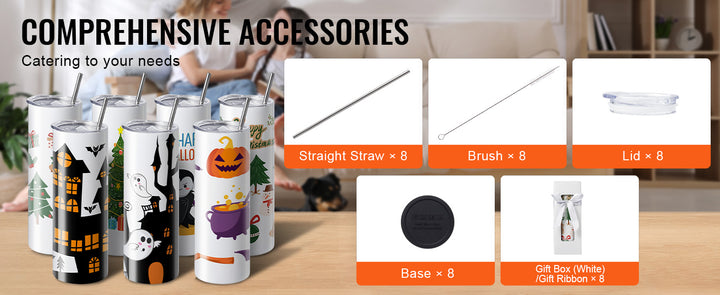 EmpowerMug™ DIY Sublimation Tumbler Set – 20oz Stainless Steel (8–50 pcs)